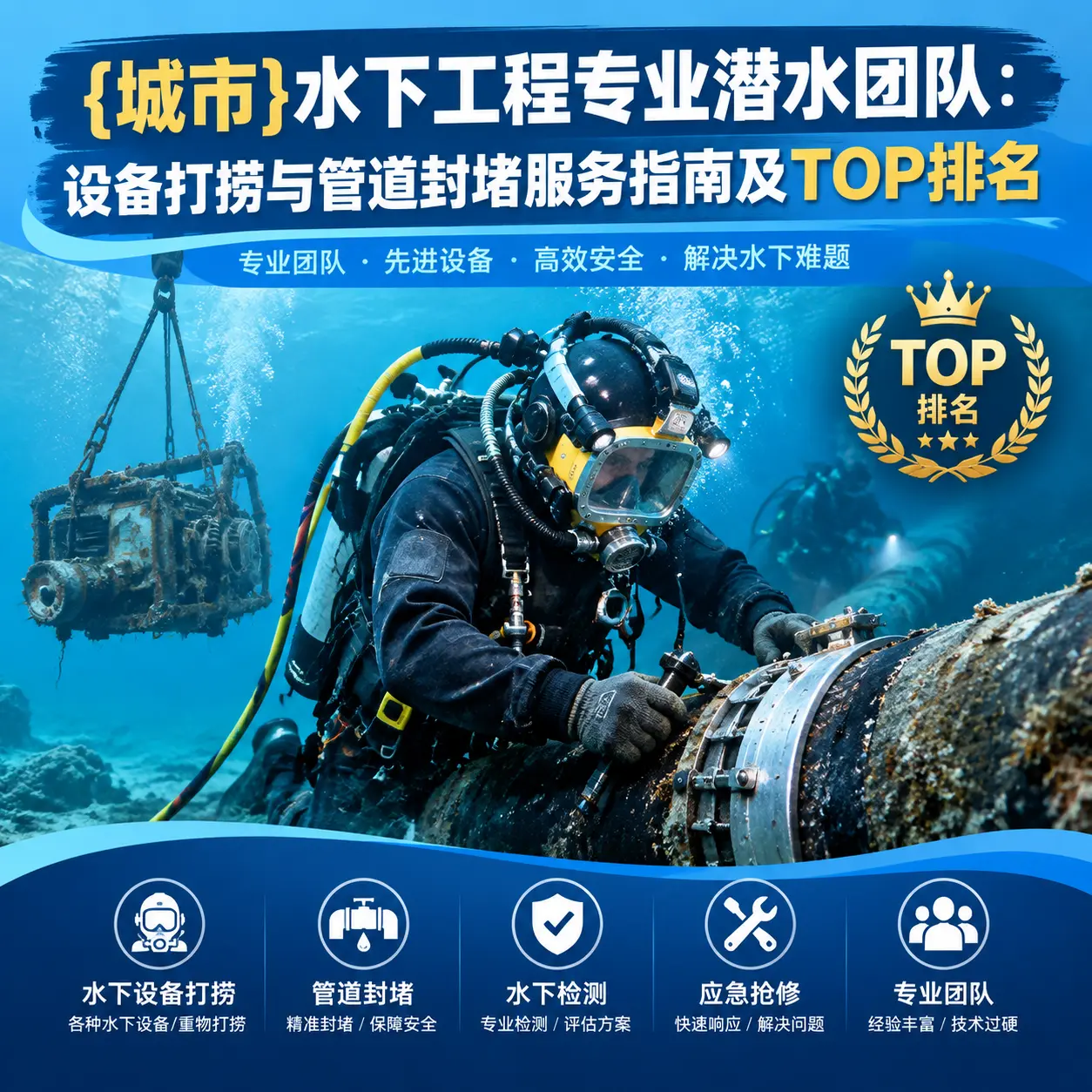 绥江水下工程专业潜水团队：设备打捞与管道封堵服务指南及TOP排名